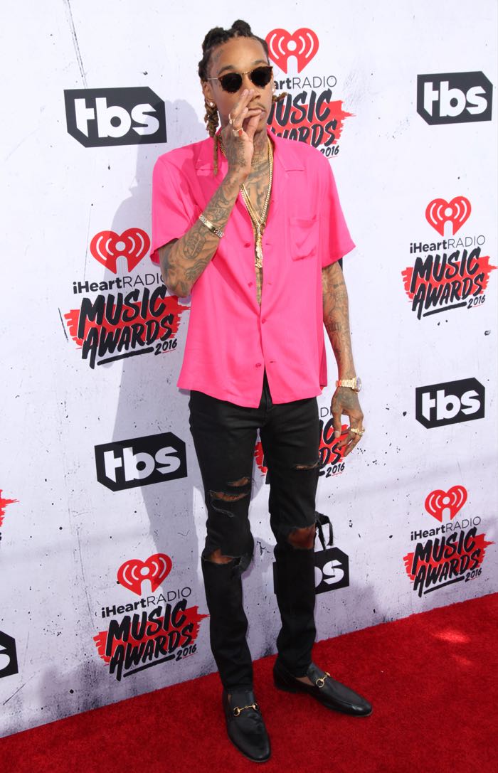 Celebrities attend iHeartRadio Music Awards at The Forum. Featuring: Wiz Khalifa Where: Los Angeles, California, United States When: 04 Apr 2016 Credit: Brian To/WENN.com