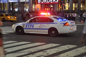 police car on a emergency call - Saheed Vassell shot by police killed