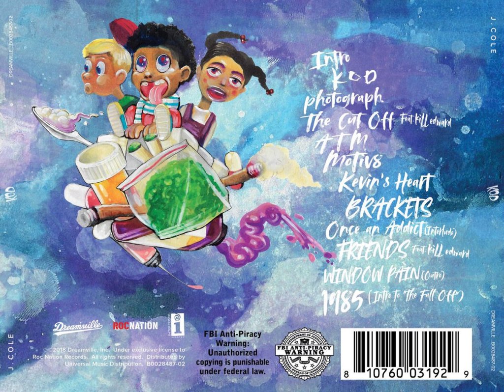J. Cole KOD back cover