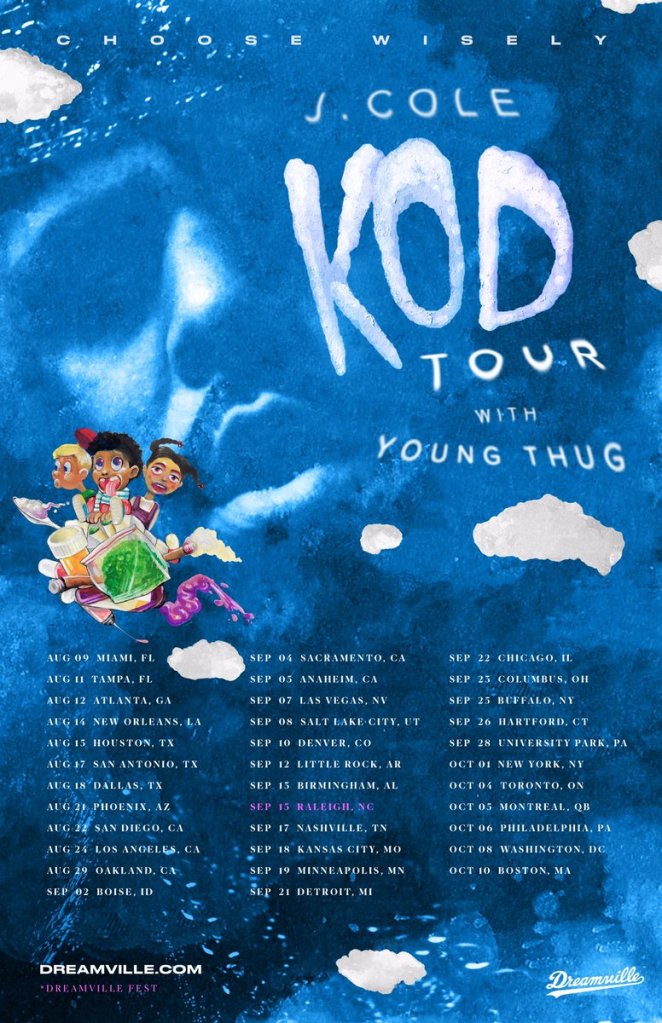 J. COLE KOD TOUR POSTER