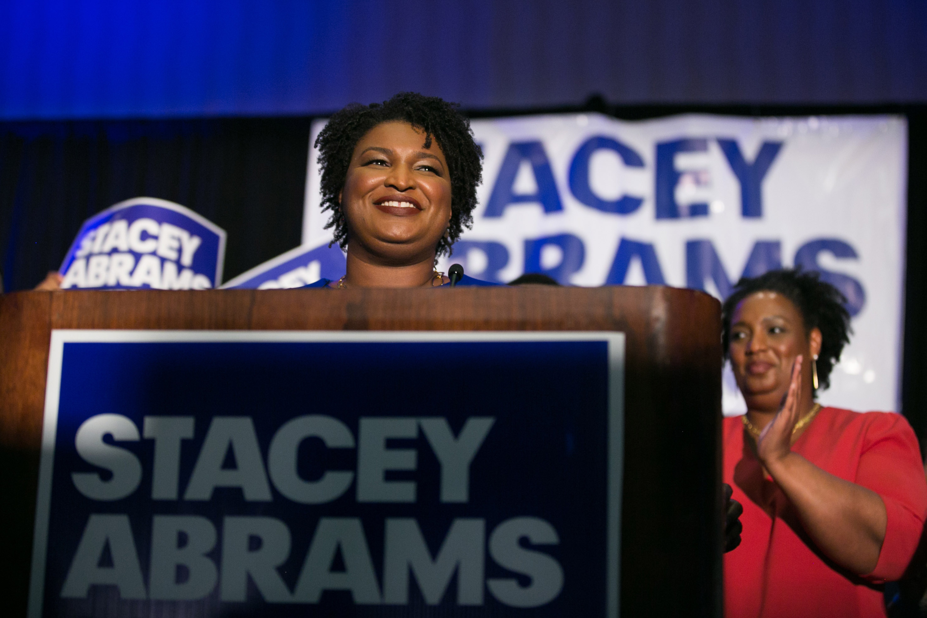Georgia Democratic Gubernatorial Candidate Stacey Abrams Holds Primary Night Event In Atlanta