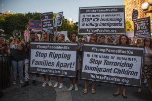 Protest Against Trump Immigration Policy At NYC