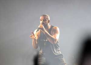 Drake performing at O2 Arena in London