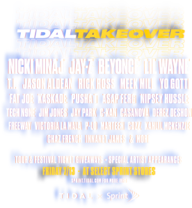 Sprint X TIDAL Takeovers