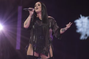 Demi Lovato performs at London's O2 Arena