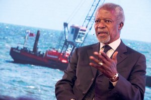 Kofi Annan visits the Netherlands
