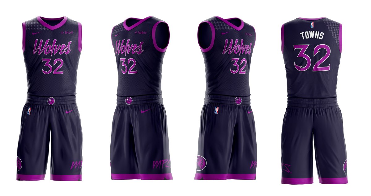Minnesota Timberwolves Prince City Edition Fitbit Uniforms