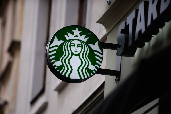 The Starbucks logo seen in Krakow...