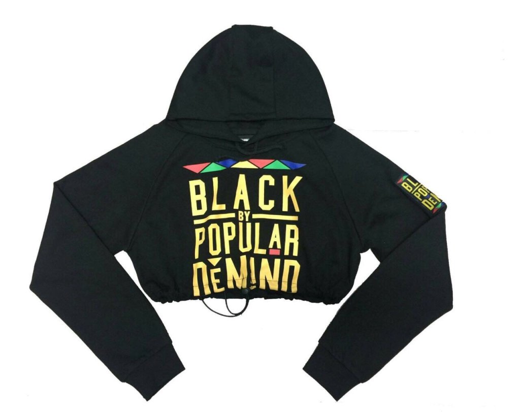Black By Popular Demand Women’s Black Crop Hoodie