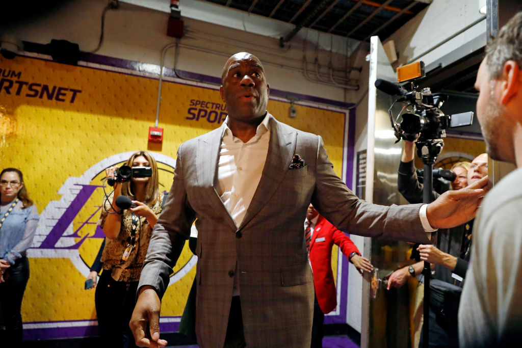 Earvin "Magic" Johnson Steps Down As Lakers President Of Basketball Operations