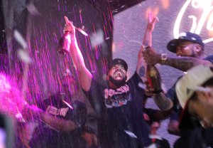 Toronto fans watch, worry and celebrate at Jurassic park as the Toronto Raptors beat the Golden State Warriors in game six to win the NBA Championship at Oracle Arena in Oakland outside