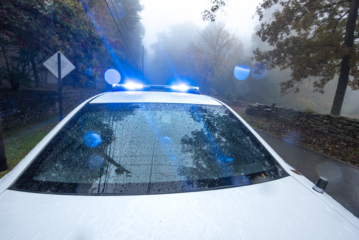 Police Car with Flashing Lights