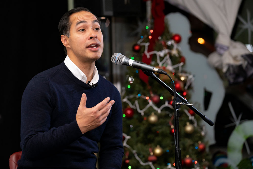 Presidential Candidate Julian Castro speaks in Pasadena, US