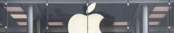 American multinational technology company Apple logo seen in...