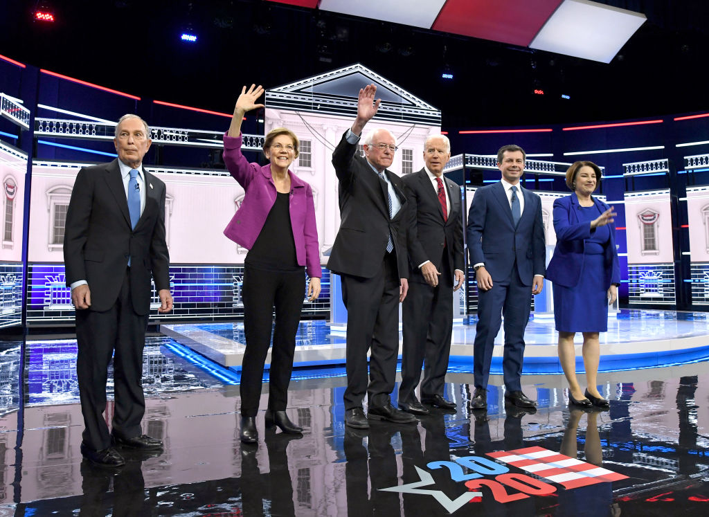 Democratic Presidential Candidates Debate In Las Vegas Ahead Of Nevada Caucuses