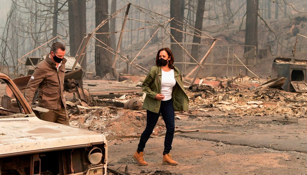 Kamala Harris' Hops off Private Jet Rocking "Timbs" & Twitter Loved It