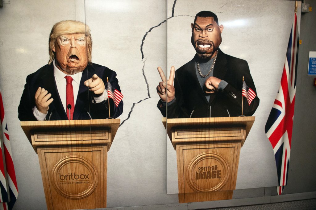 Spitting Image Advertisement - Thursday 24 September - Westminster Station, London