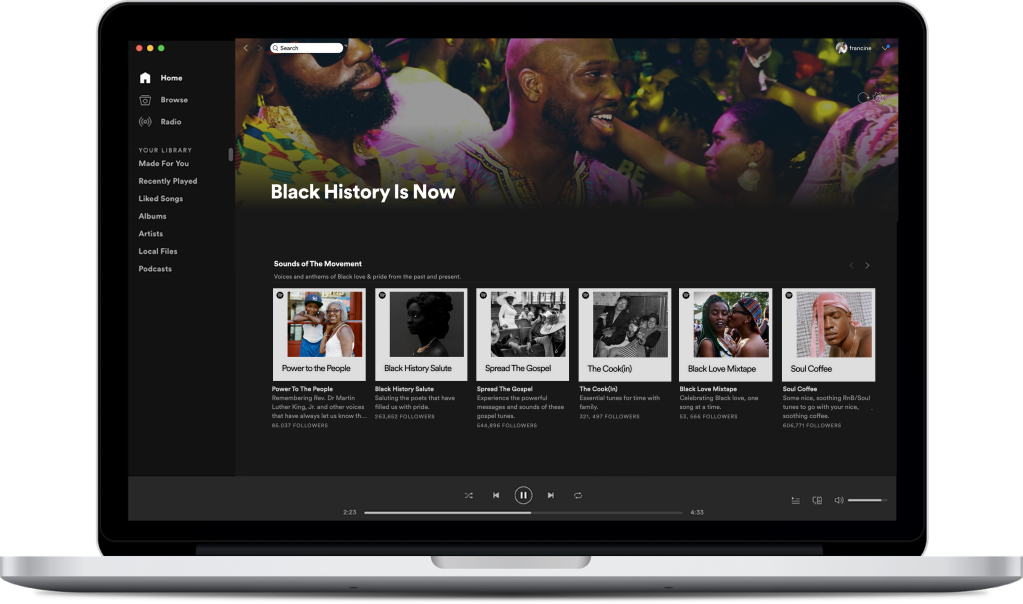 Spotify Black History Is Now