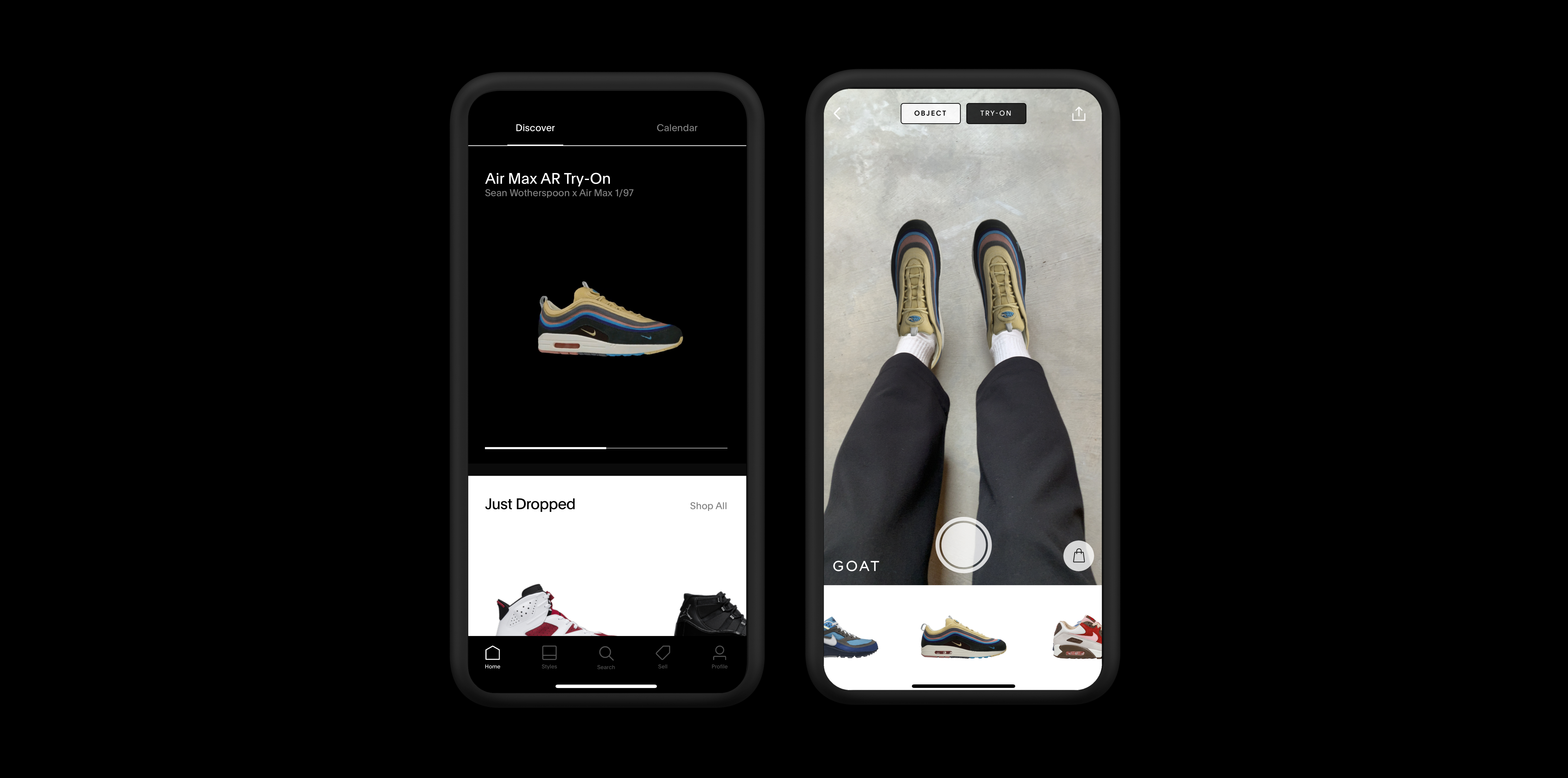 GOAT AR Air Max Try On