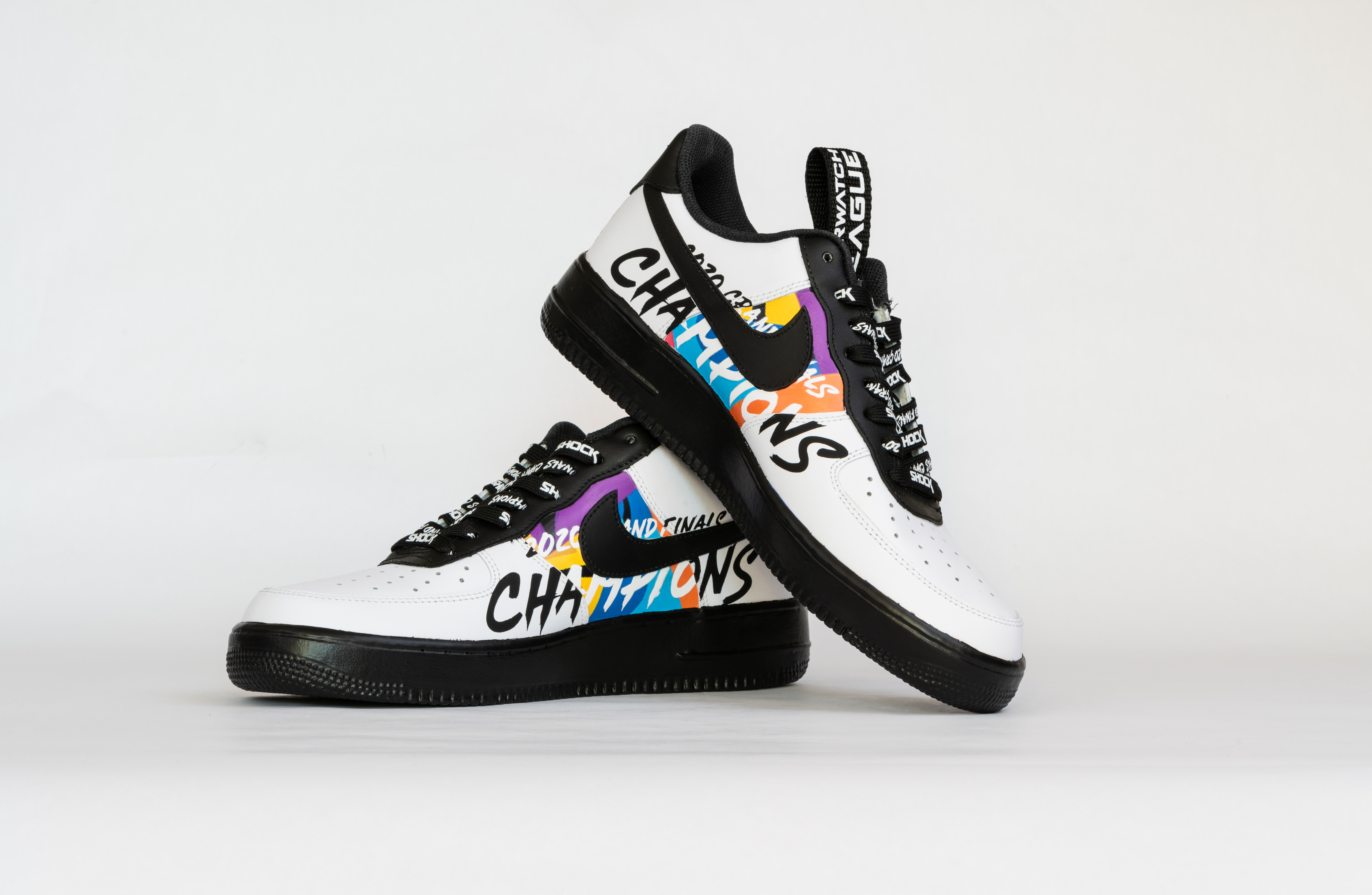 Overwatch League champion shoe “trophies,” designed by Alexander-John