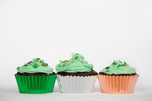 Irish Flag St. Patrick's Day Chocolate Cupcakes