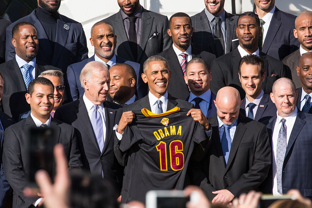 President Obama Hosts NBA Champion Cleveland Cavaliers At The White House