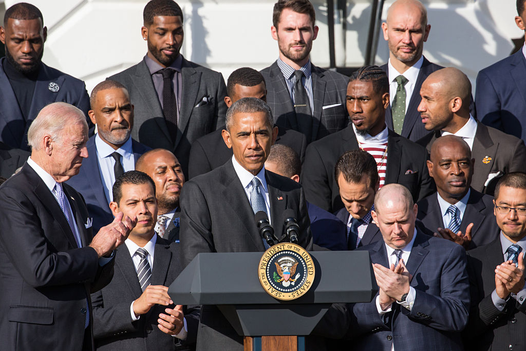 President Obama Hosts NBA Champion Cleveland Cavaliers At The White House