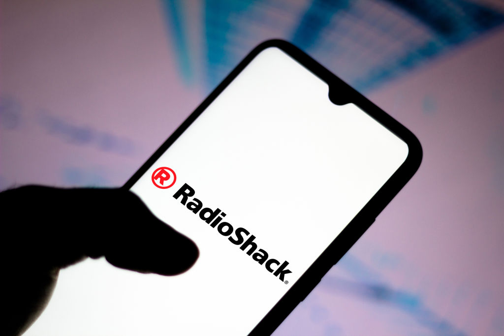 In this photo illustration the RadioShack Corporation logo...