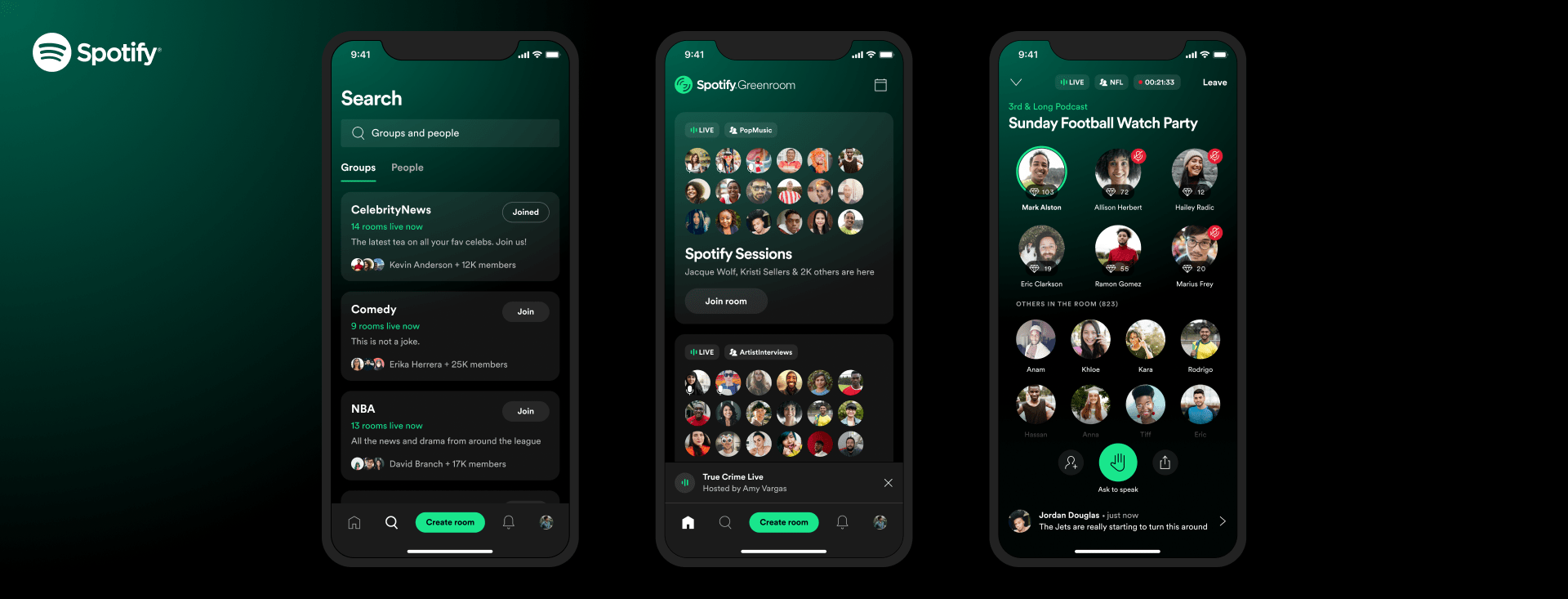 Spotify Launches Its Clubhouse Competitor Called Greenroom