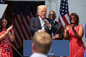 Trump's press meeting in Bedminster of New Jersey