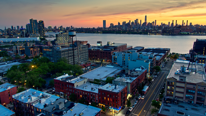 View Over Brooklyn Rooftops at Dusk