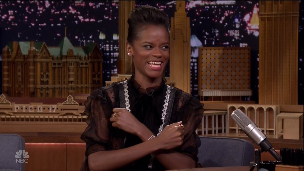 Letitia Wright during an appearance on NBC&apos;s &apos;The Tonight Show Starring Jimmy Fallon.&apos;