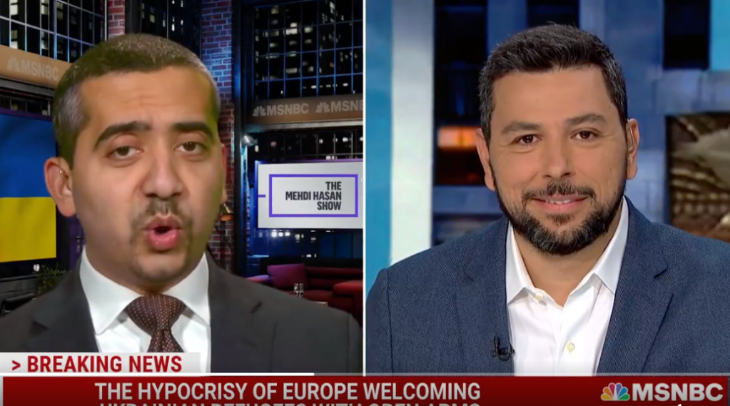 Mehdi Hasan on MSNBC Ukraine coverage racism