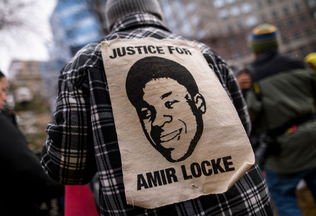 Protest Held After Announcement That No Charges Will Be Filed In Police Shooting Of Amir Locke