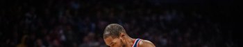 New York Nets' Kevin Durant is dejected in first quarter of Game 4 of Eastern Conference first-round playoff series