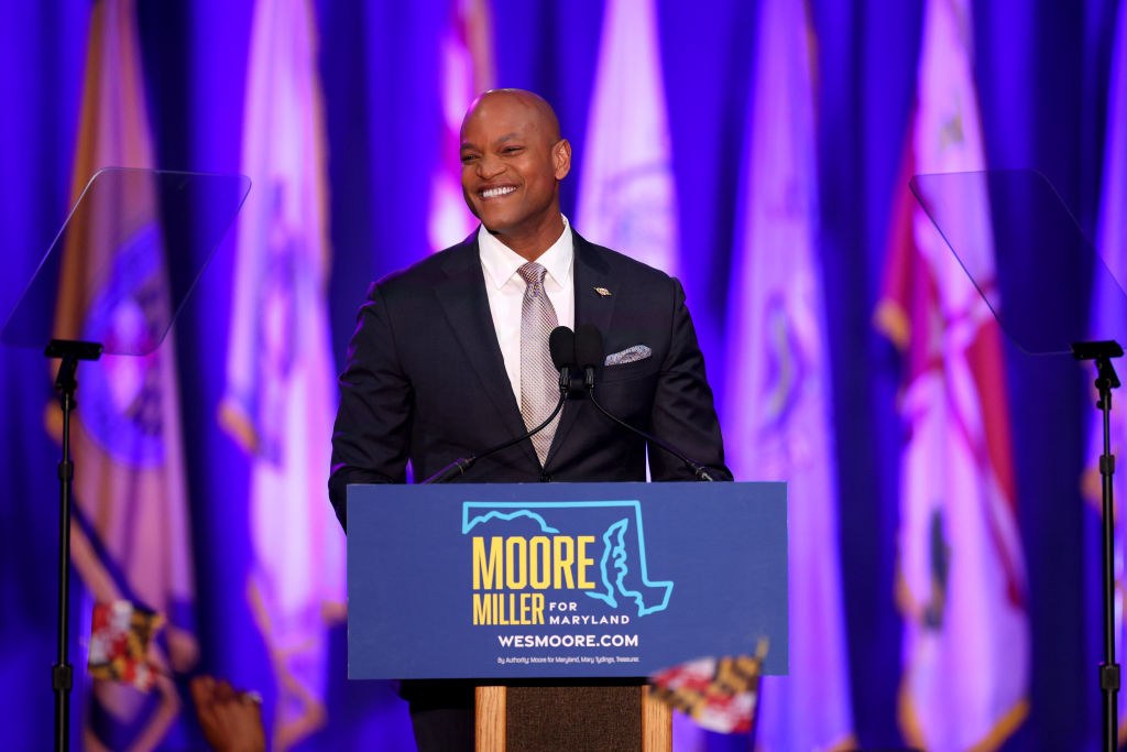 Democratic Candidate For Governor Of Maryland Wes Moore Holds Election Night Party In Baltimore