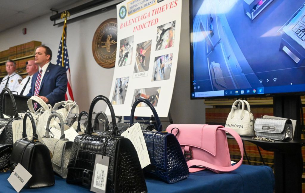 Suffolk County District Attorney Raymond Tierney Announces Indictments in Balenciaga Purse Thefts