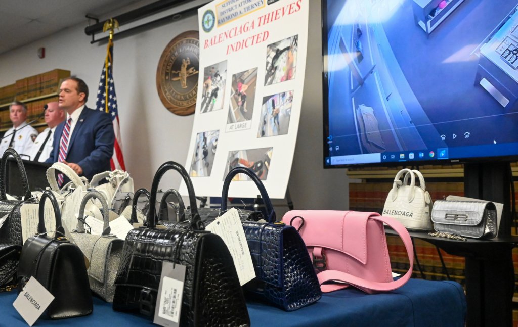 Suffolk County District Attorney Raymond Tierney Announces Indictments in Balenciaga Purse Thefts
