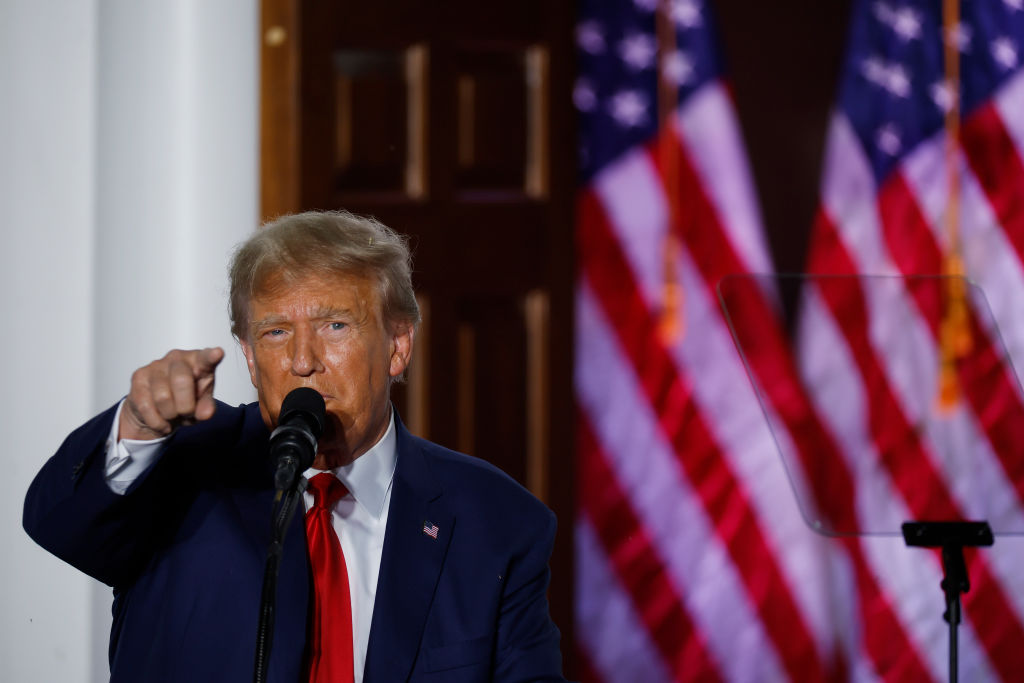 Former President Trump Speaks At His Bedminster Golf Club After Being Arraigned On Federal Charges