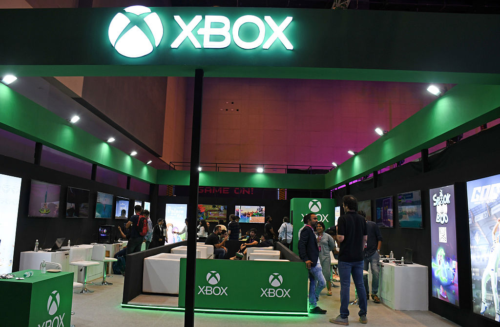 XBOX stall is seen at the World Audio Visual & Entertainment...