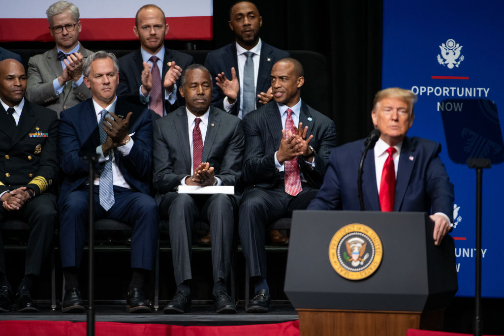 President Trump Speaks At Opportunity Now Summit In North Carolina