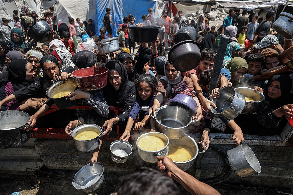 Food distributed to Palestinians struggling with hunger in Gaza