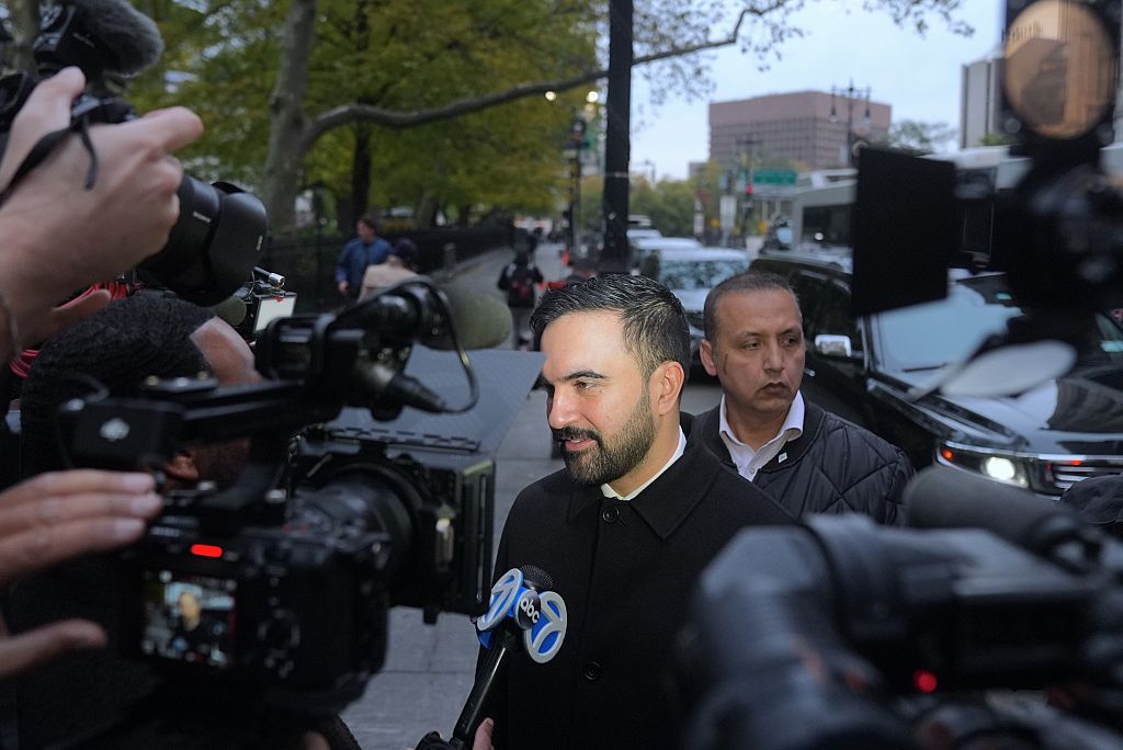 Zohran Mamdani holds a sunrise press conference